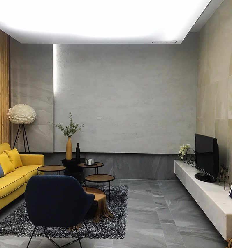 LONGFAVOR italian style beige porcelain tile buy now Living room-1