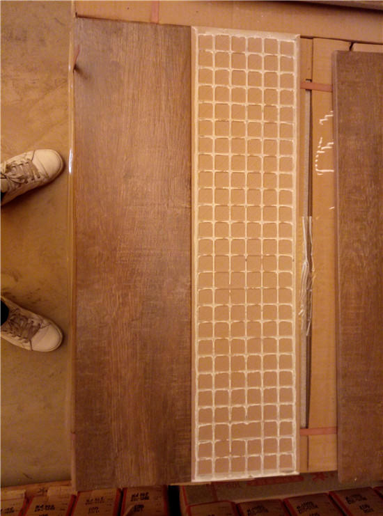 oak wood effect floor tiles coffe 150x6006x24 OEM wood look tile planks LONGFAVOR
