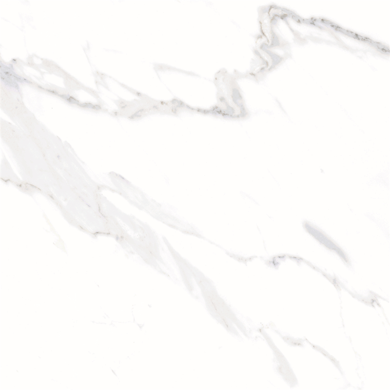 60x60 / 80X80 Carrara White Color Bathroom Floor Tile Soft Polished/ Polished Finish Marble Look Tiles SJ66G0C06T/M-4