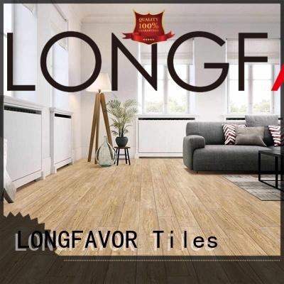LONGFAVOR low price wood texture floor tiles ODM Hotel