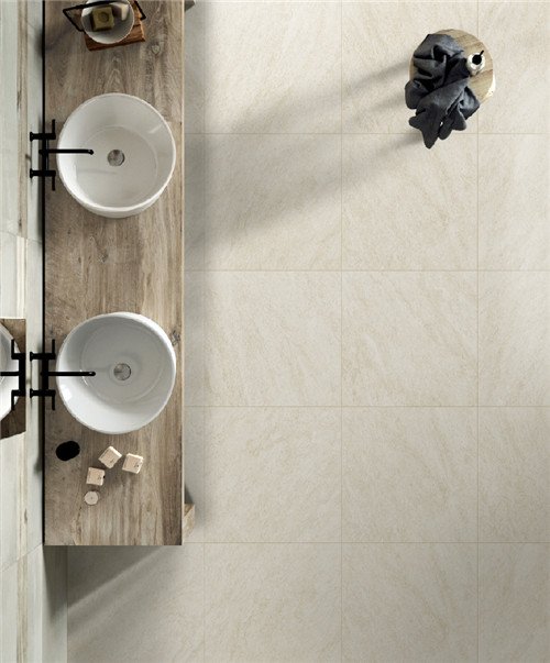 LONGFAVOR Natural stone White full body Porcelain Tile RC66R0E11W Natural Stone Style Full Body Tiles image11