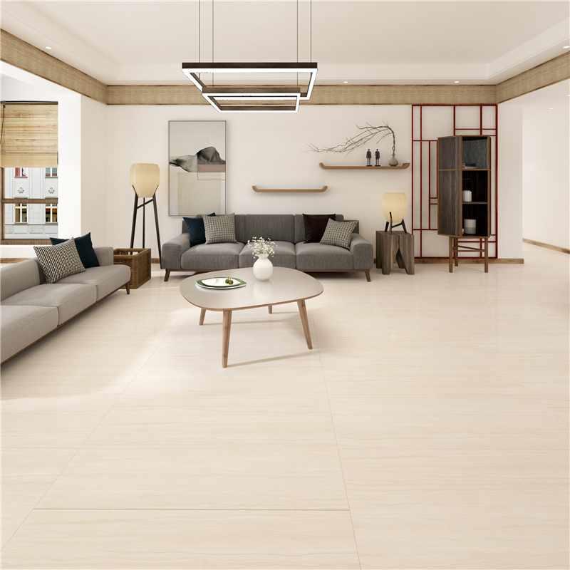 60x120 Beige Color Marble Design Polished Porcelain Floor Tiles For Bedroom Y12D6007