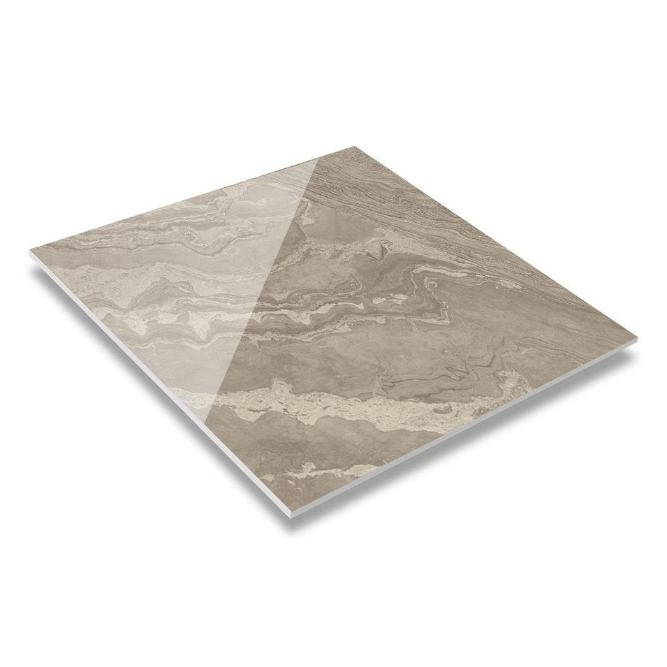 Brown Color 60x60 / 80X80 Soft Polished/ Polished Finish Marble Look Tiles GR60101QM(RM)