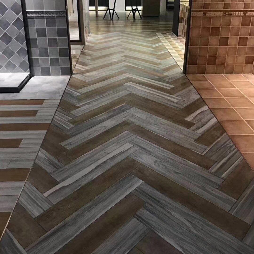 LONGFAVOR 150x800mm Bathroom floor or wall  Brown Wood-look Ceramic Tile P158035M 150x800mm Wood-look Ceramic Tiles image30
