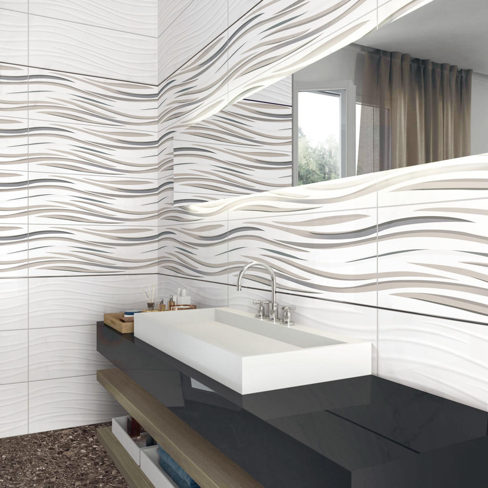 LONGFAVOR white 300x600mm Ceramic Wall Tile for wholesale Walls