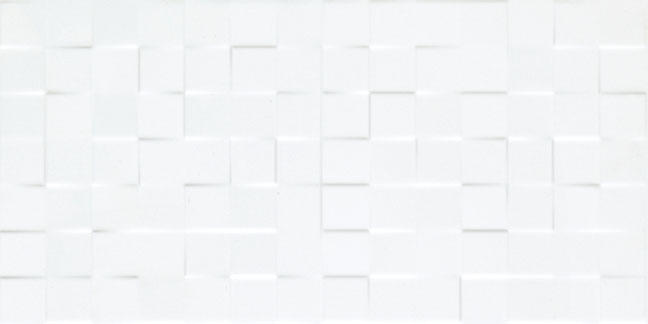 white embossed ceramic tile & cement glaze