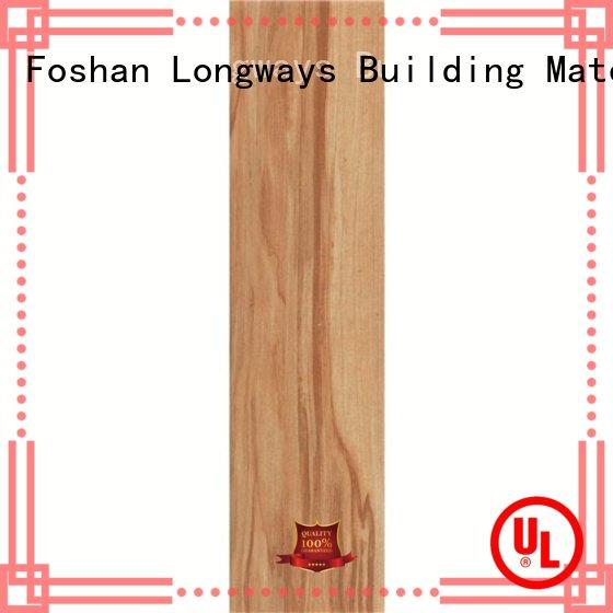 LONGFAVOR 6x24inch ceramic tile wood look planks high quality airport