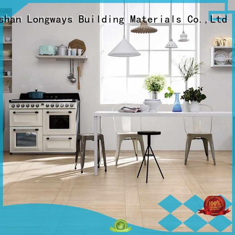 glossiness wooden style floor tiles coffe free sample Shopping Mall