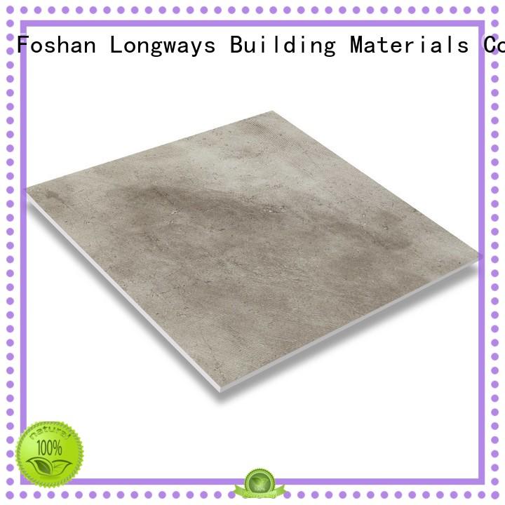 porcelain tile that looks like cement tile glossy polished teak LONGFAVOR Brand rustic tile