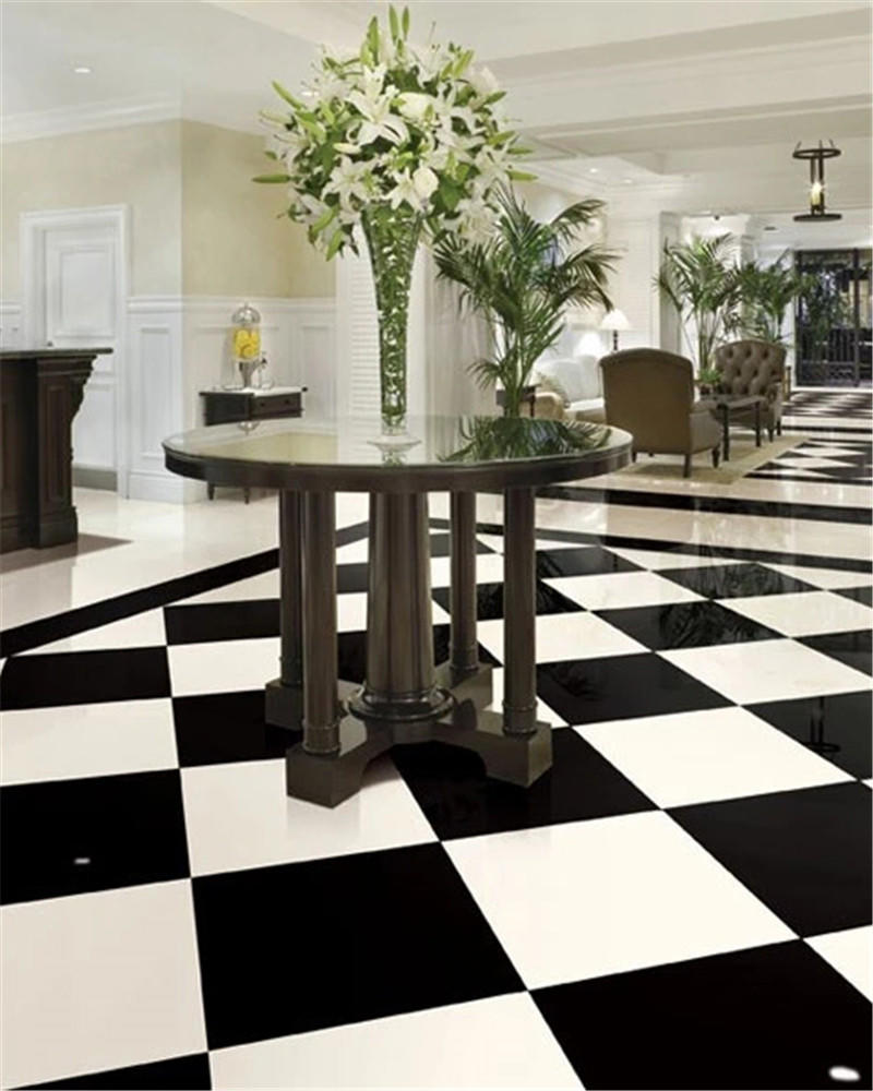 customized white polished porcelain tiles double oem Shopping Mall-1